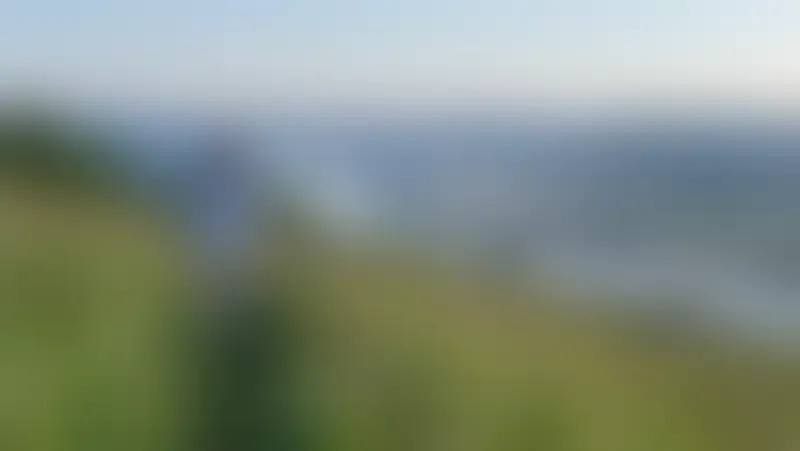 A soft, out-of-focus morning view of the Tennessee River valley